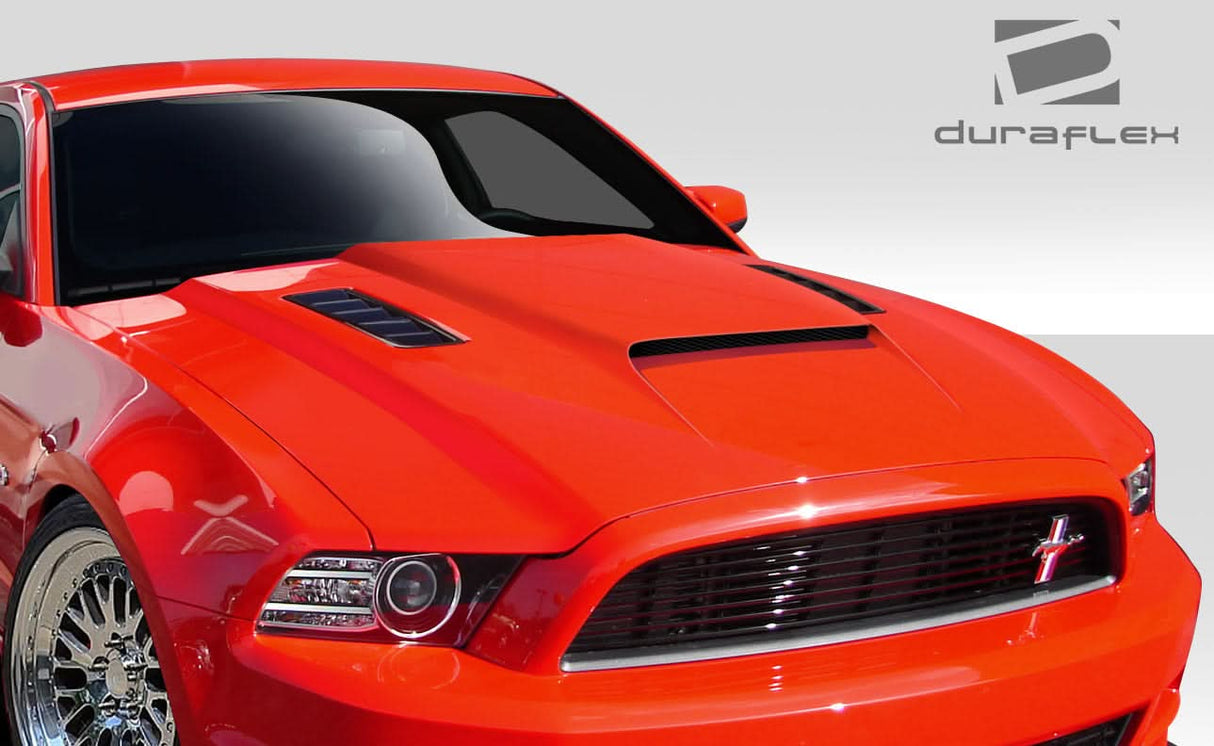 2013-2014 Ford Mustang CVX Style Hood - 1 Piece - FRP