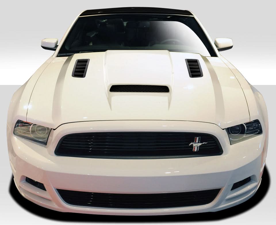 2013-2014 Ford Mustang CVX Style Hood - 1 Piece - FRP