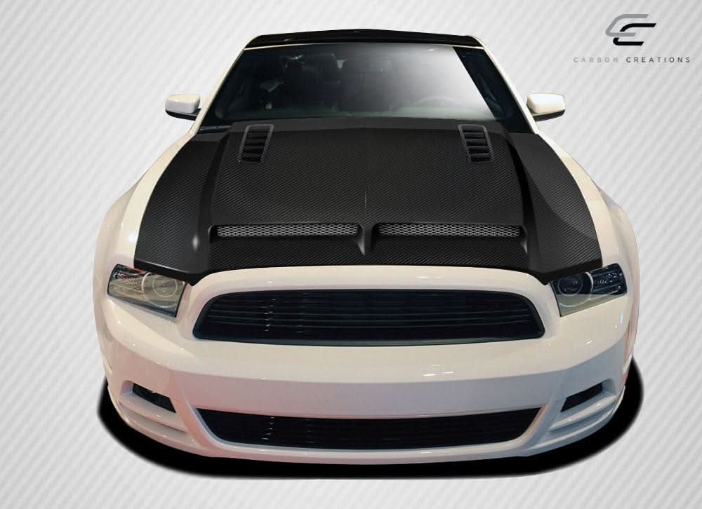 2013-2014 Ford Mustang GT500 Style Hood - Carbon Fiber