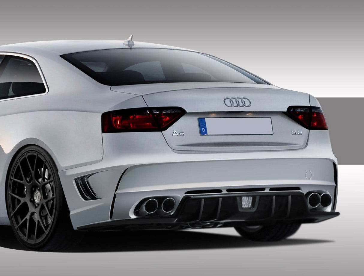 2008-2016 Audi A5 S5 Eros Version 1 Style Rear Bumper Cover - FRP