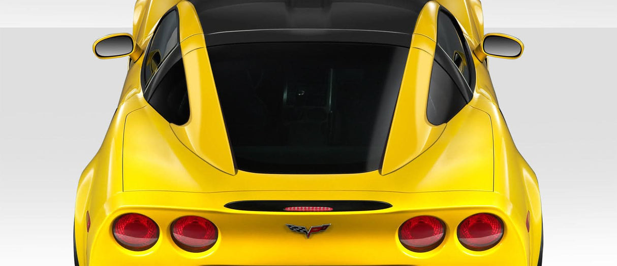 2005-2013 Chevrolet Corvette C6 Stingray Look Roof Window Rail Halo Kit - 3 Piece - FRP