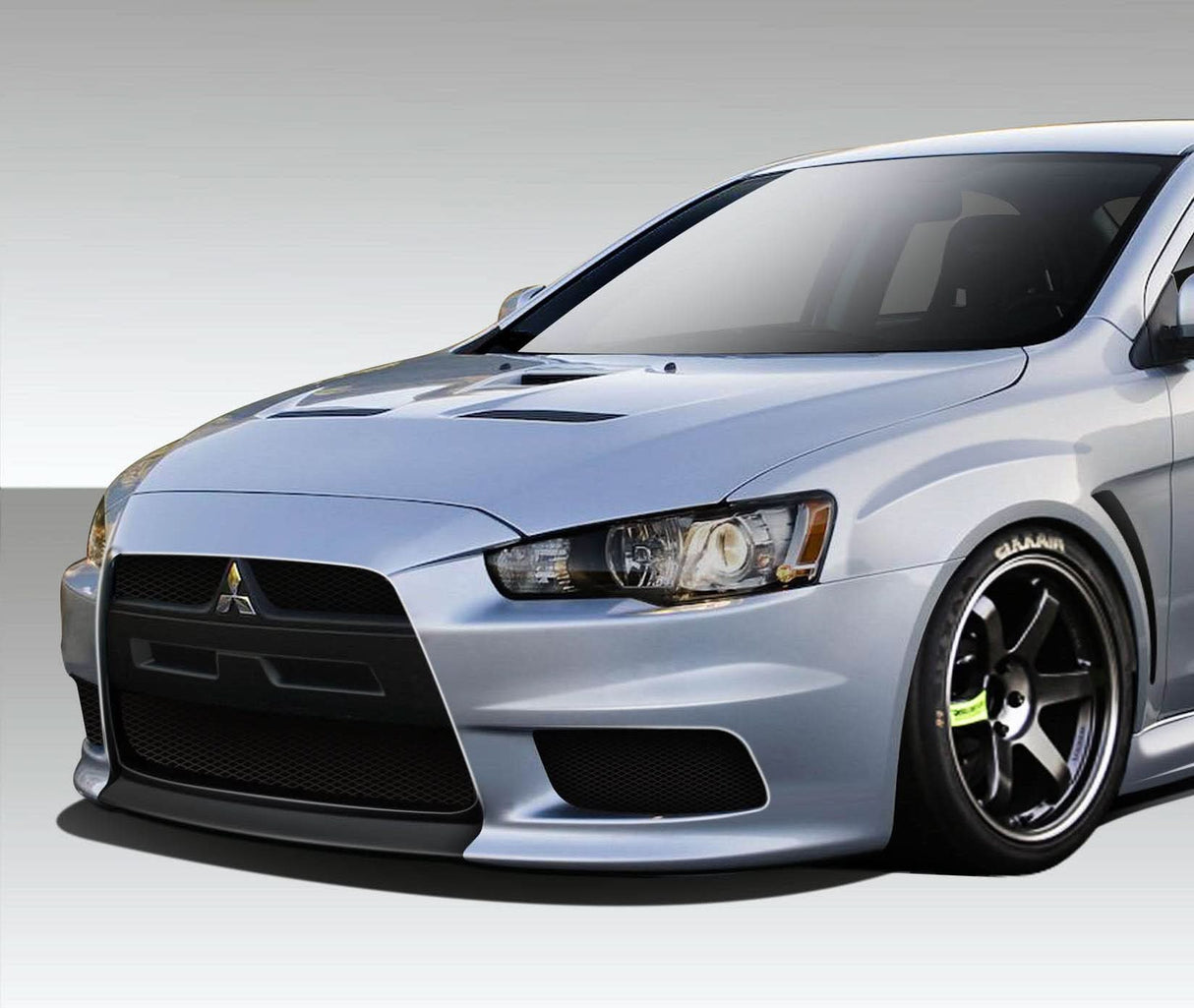 2008-2017 Mitsubishi Lancer Evo X V3 Style Front Bumper Cover - FRP