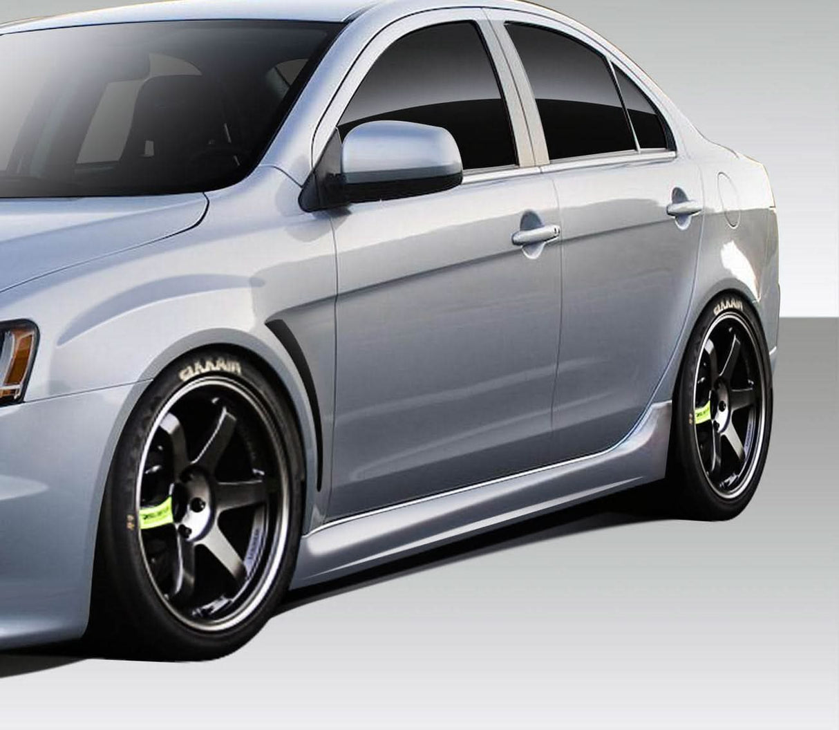2008-2017 Mitsubishi Lancer Evo X V3 Style Side Skirt Rocker Panels - FRP