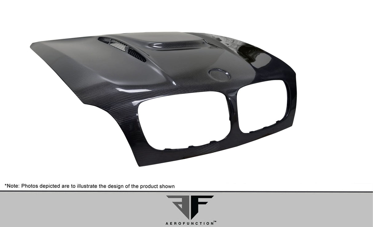2007-2014 BMW X5 X6 AF-5 Style Hood - Carbon Fiber
