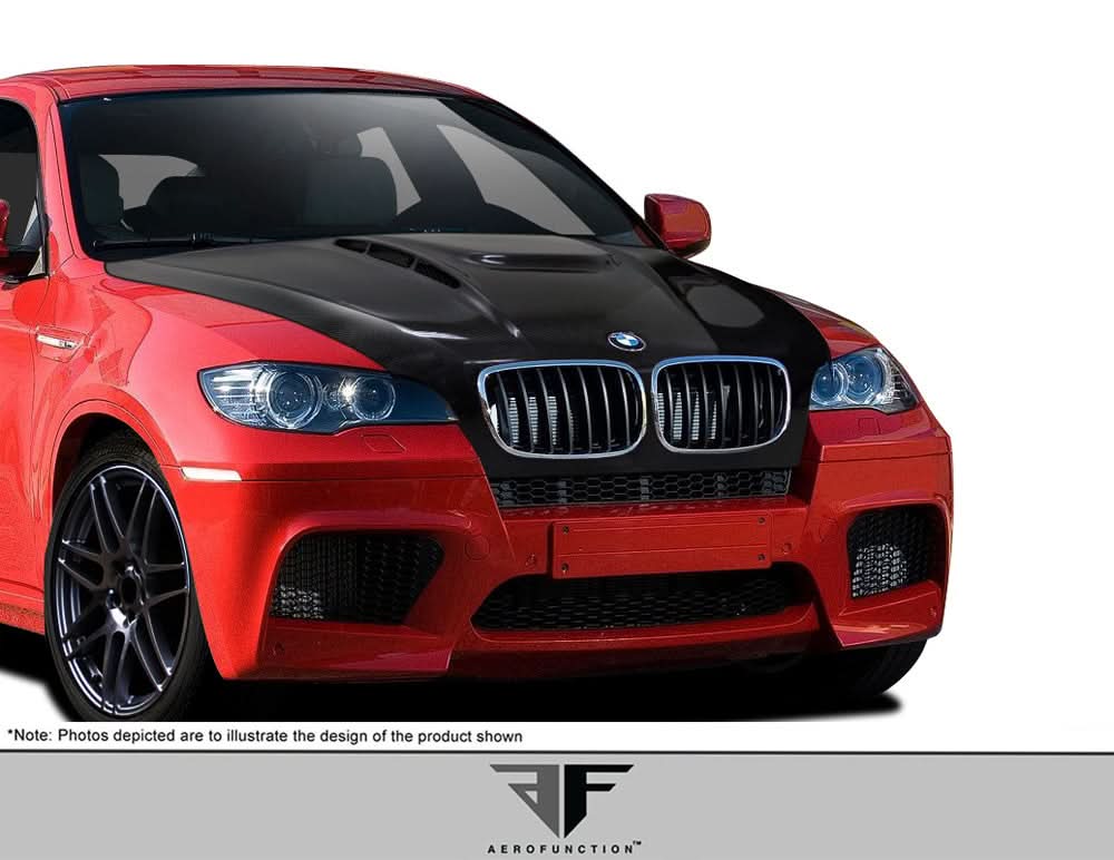 2007-2014 BMW X5 X6 AF-5 Style Hood - Carbon Fiber
