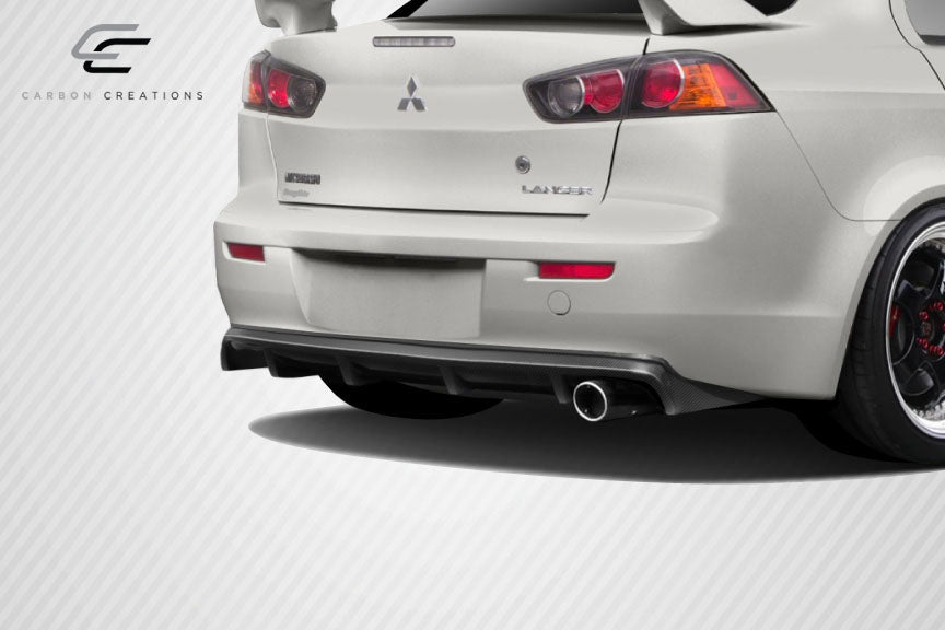 2008-2017 Mitsubishi Lancer M Power Style Rear Diffuser - Carbon Fiber