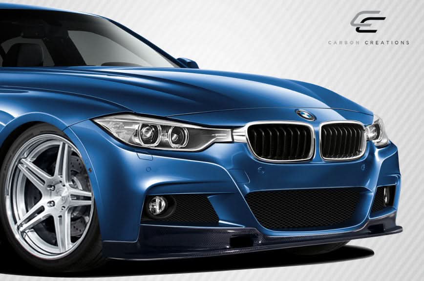 2012-2018 BMW F30 Eros Version 1 Style Front Lip Spoiler - Carbon Fiber