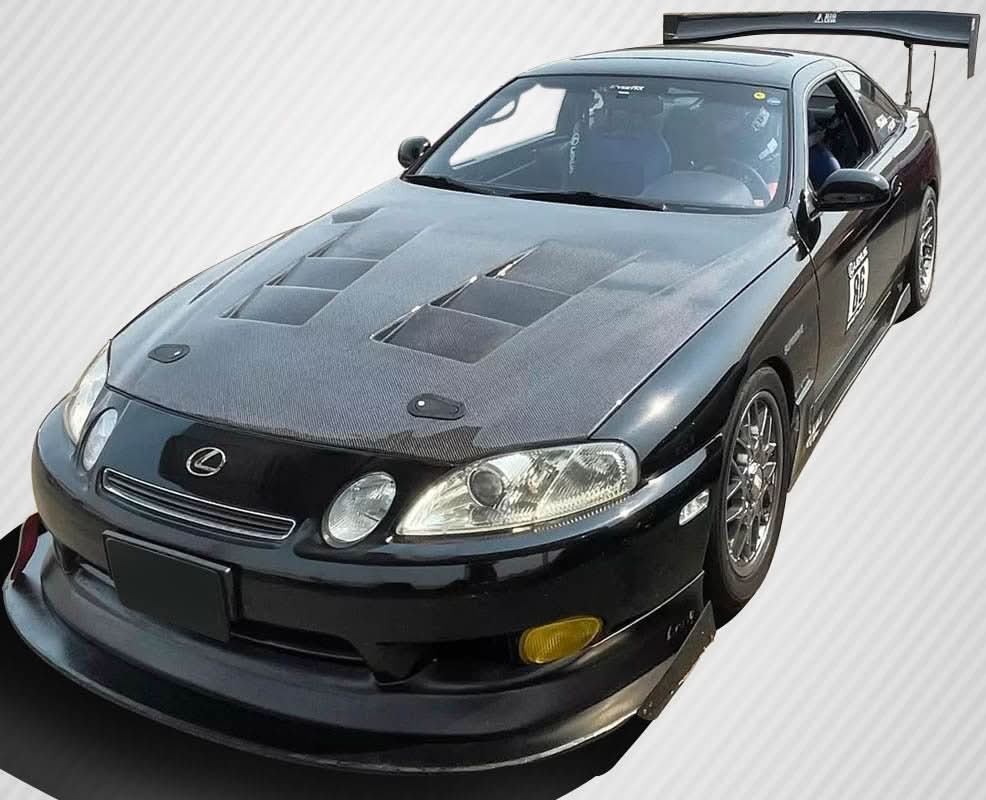 1992-2000 Lexus SC300/SC400 TS-1 Style Hood - Carbon Fiber