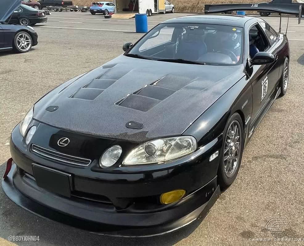 1992-2000 Lexus SC300/SC400 TS-1 Style Hood - Carbon Fiber