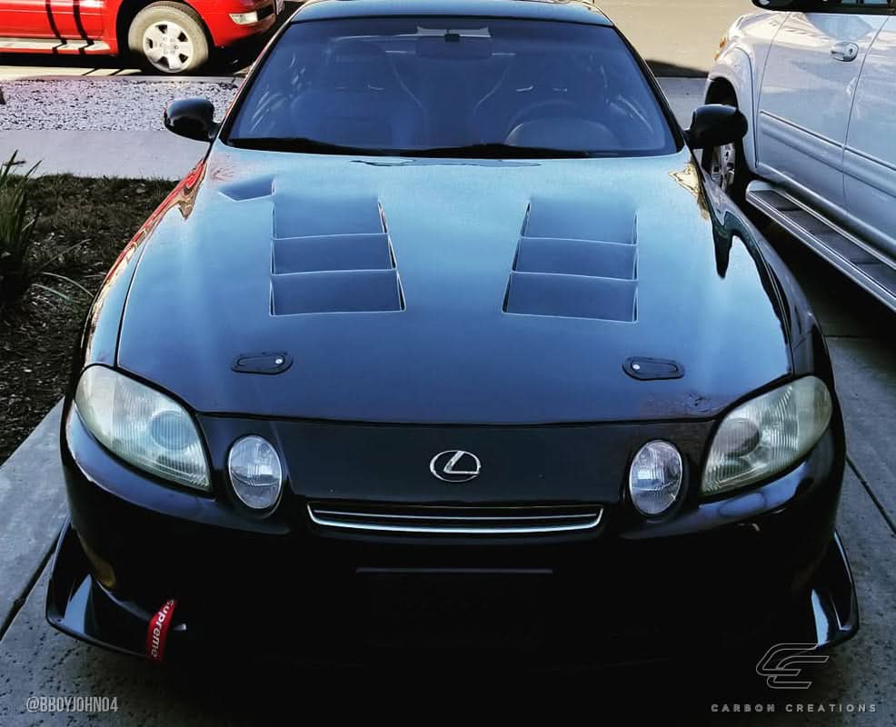 1992-2000 Lexus SC300/SC400 TS-1 Style Hood - Carbon Fiber