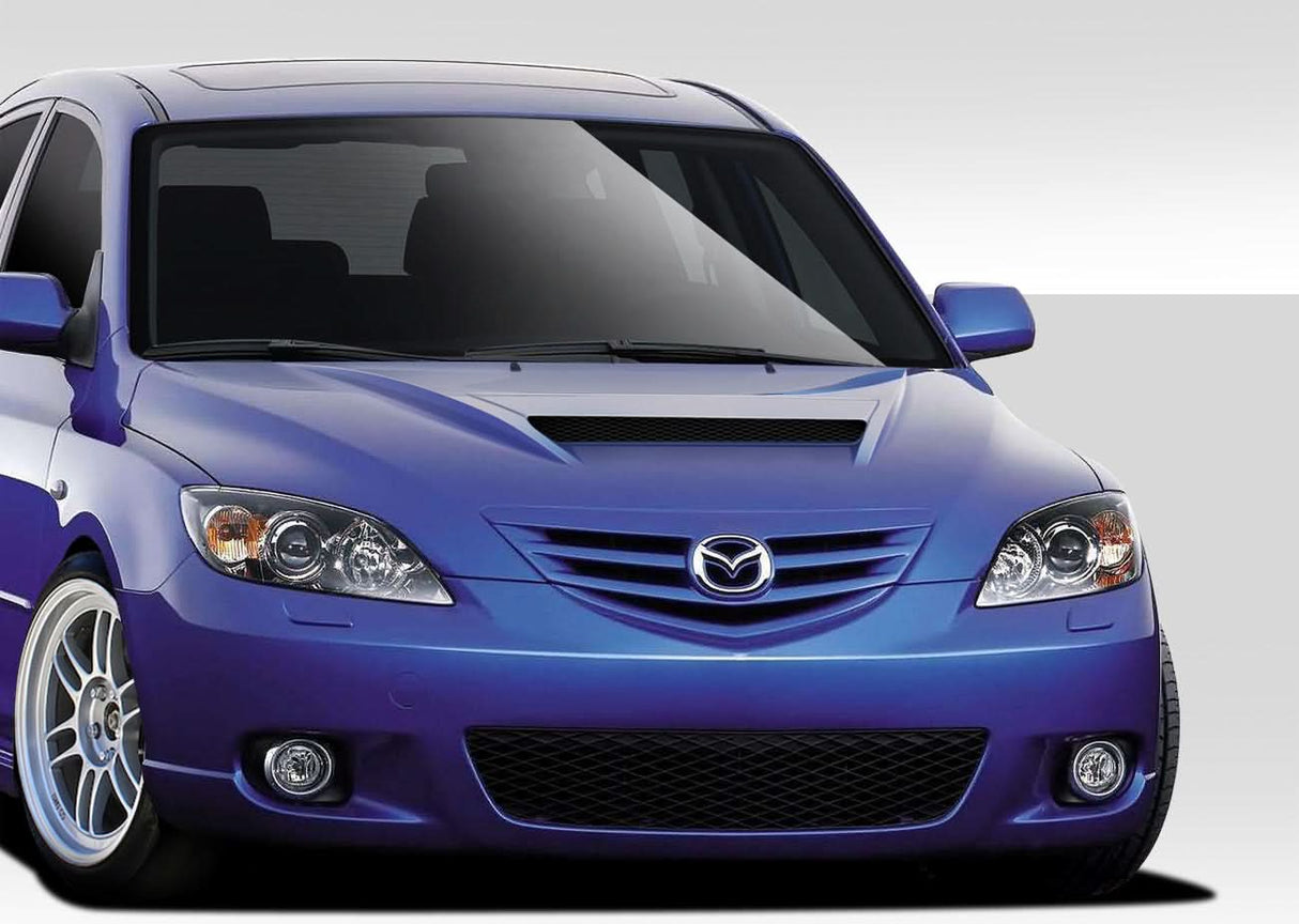 2004-2009 Mazda 3 M-Speed Style Hood - 1 Piece - FRP