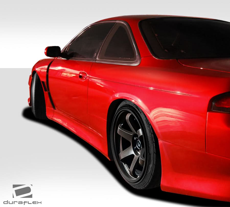 1995-1998 Nissan 240SX V-Speed Style Wide Body Side Skirts - FRP