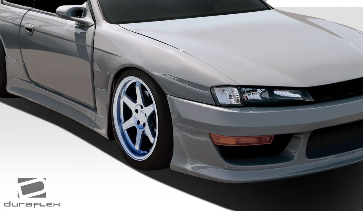 1997-1998 Nissan 240SX V-Speed Style Wide Body Front Fenders - FRP