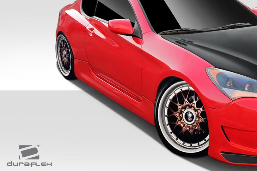 2010-2016 Hyundai Genesis Coupe AM-S GT Style Side Skirt Rocker Panels - FRP