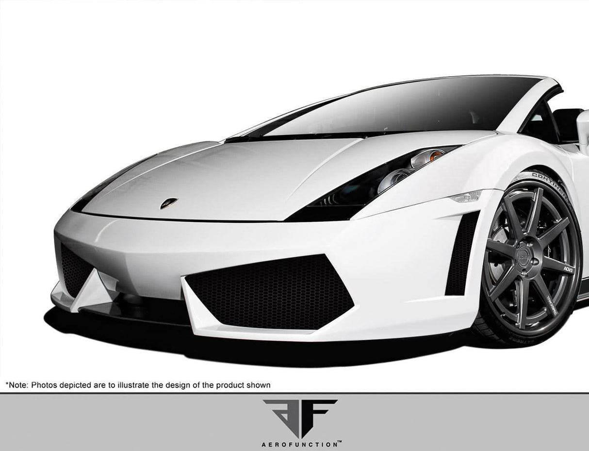 2004-2008 Lamborghini Gallardo AF-1 Style Wide Body Front Bumper - FRP