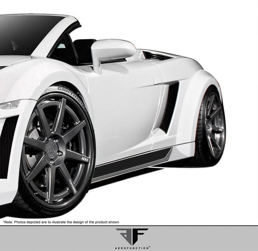 2004-2008 Lamborghini Gallardo AF-1 Style Wide Body Side Skirts - FRP