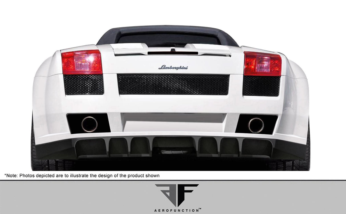 2004-2008 Lamborghini Gallardo AF-1 Style Wide Body Rear Bumper - FRP