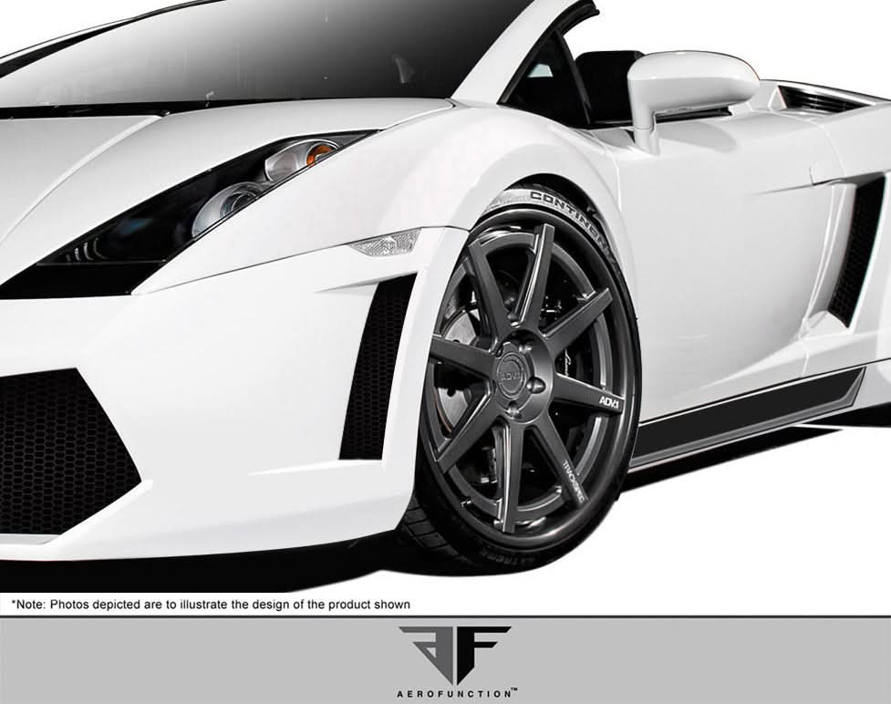 2004-2008 Lamborghini Gallardo AF-1 Style Wide Body Front Fender Flares - FRP