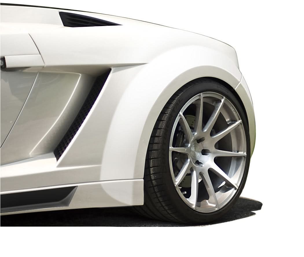 2004-2008 Lamborghini Gallardo AF-1 Style Wide Body Rear Fender Flares - FRP