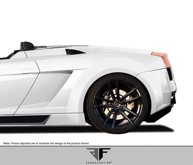 2004-2008 Lamborghini Gallardo AF-1 Style Wide Body Rear Fender Flares - FRP