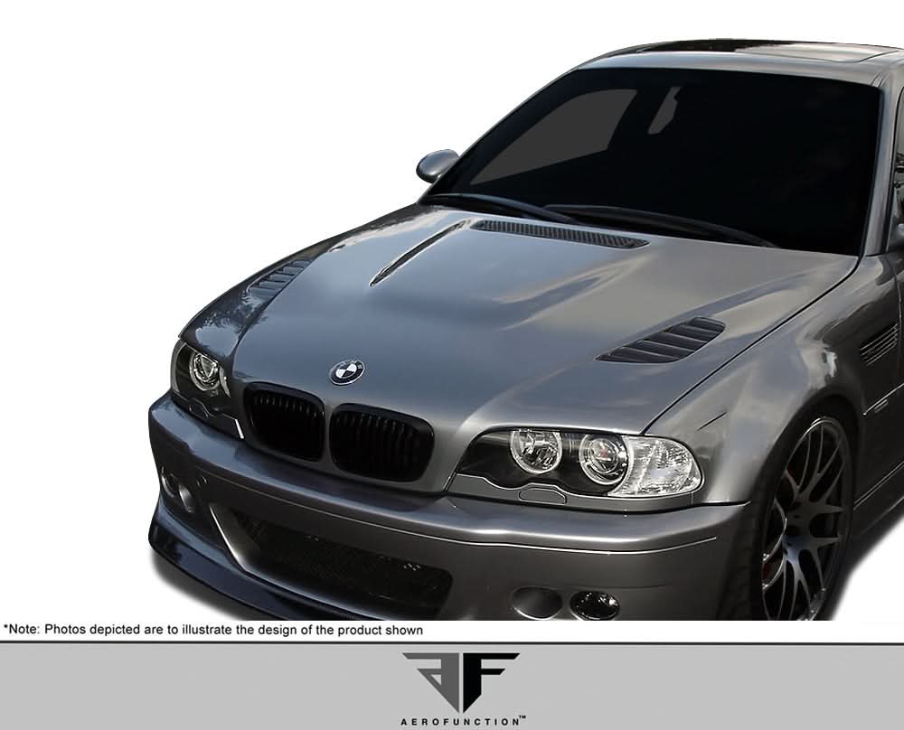 2001-2006 BMW M3 E46 AF-2 Style Hood - FRP