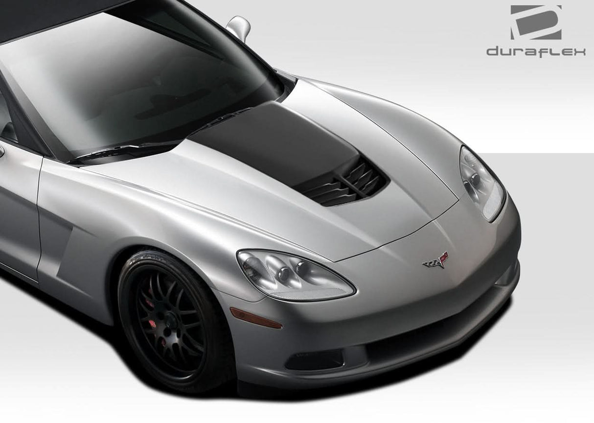 2005-2013 Chevrolet Corvette C6 Stingray Z Style Hood - 1 Piece - FRP