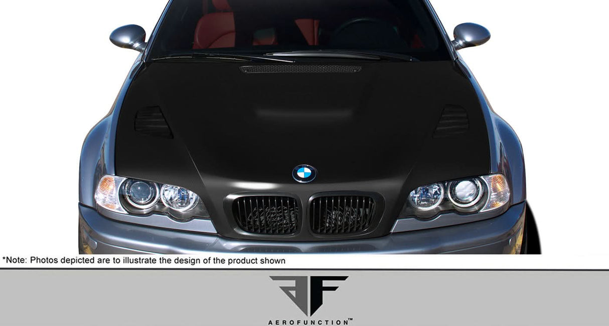 2001-2006 BMW M3 E46 AF-2 Style Hood - Carbon Fiber