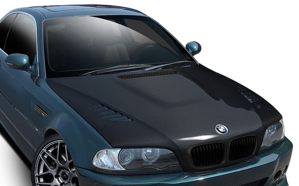 2001-2006 BMW M3 E46 AF-2 Style Hood - Carbon Fiber
