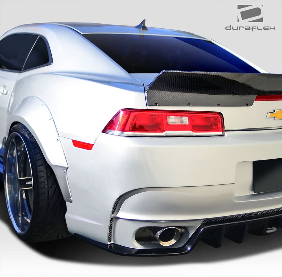 2010-2015 Chevrolet Camaro GT Concept Style Wide Body Rear Fender Flares - FRP
