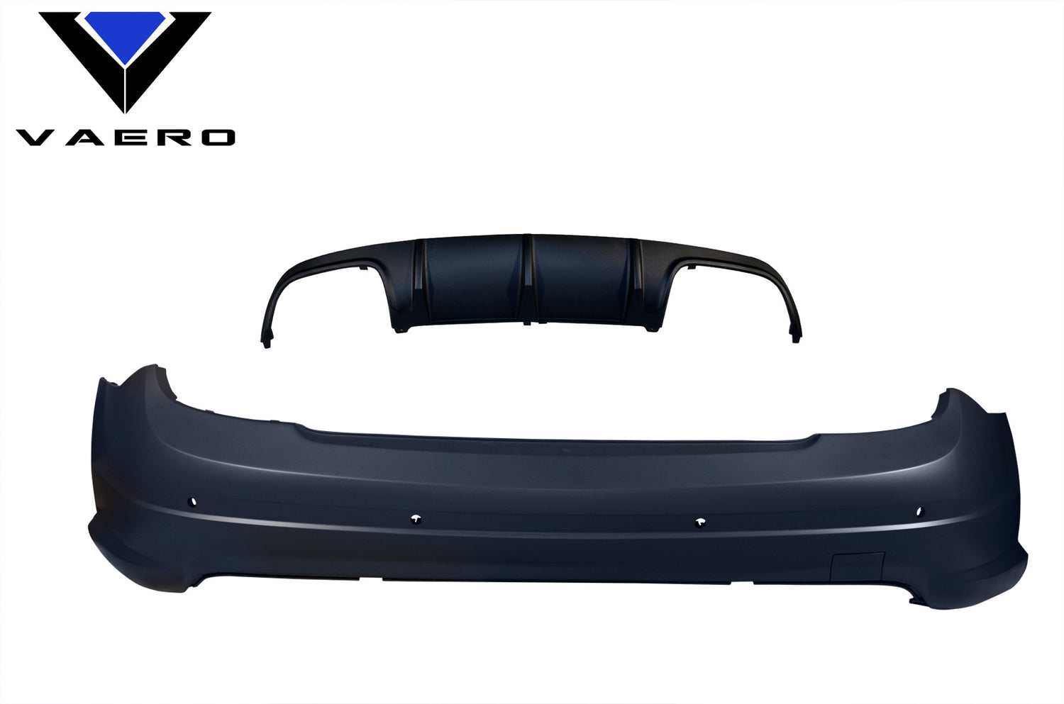 2008-2014 Mercedes C Class W204 Vaero C63 V1 Look Rear Bumper Cover ( with PDC ) - 1 Piece (S)