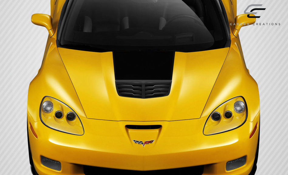 2005-2013 Chevrolet Corvette C6 Stingray Z Style Hood - Carbon Fiber