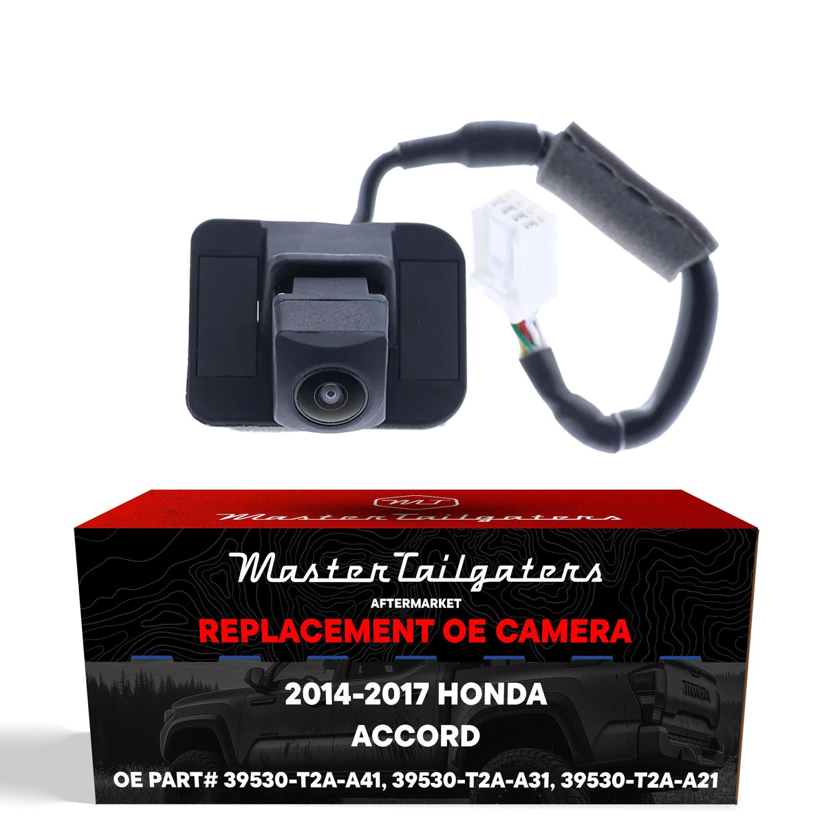Honda Accord Sedan EX-L (2014-2015), Accord Sedan Touring (2016-2017), Accord Hybrid (2017) OEM Replacement Backup Camera OE Part # 39530-T2A-A41, 39530-T2A-A31, 39530-T2A-A21