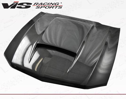 2010-2012 Ford Mustang 2 doors STALKER Style Carbon Fiber Black Hood