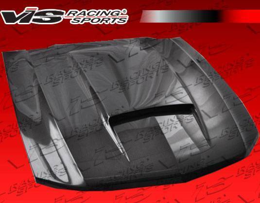 2010-2012 Ford Mustang 2 doors STALKER Style Carbon Fiber Black Hood