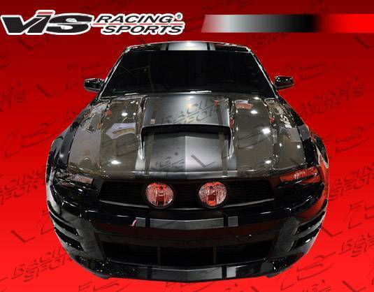 2010-2012 Ford Mustang 2 doors STALKER Style Carbon Fiber Black Hood