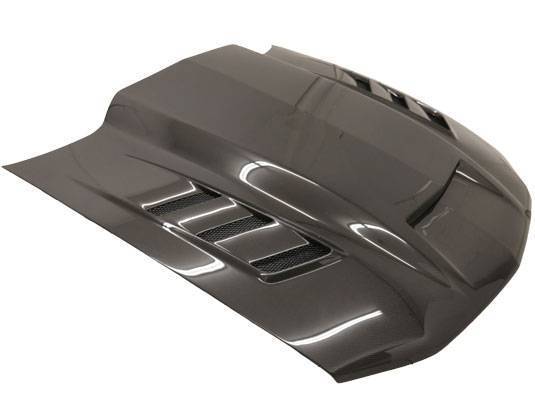 2010-2012 Ford Mustang 2 doors TERMINATOR Style Carbon Fiber Black Hood