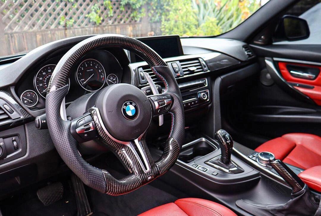 BMW F20 F22 F30 F32 F10 GT F07 F01 X3 F25 X4 F26 Carbon Fiber Gear Shift Knob and Panel Cover Trim (2011 - 2019) - K2 Industries