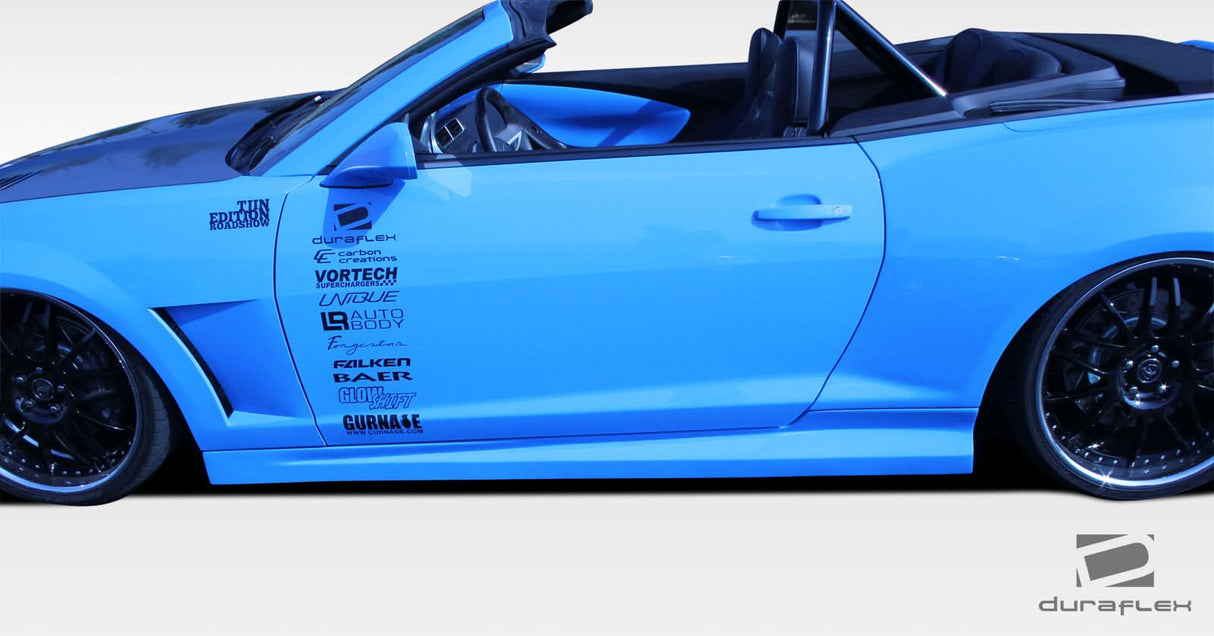2010-2015 Chevrolet Camaro Tjin Edition Style Side Skirts - 2 Piece - FRP