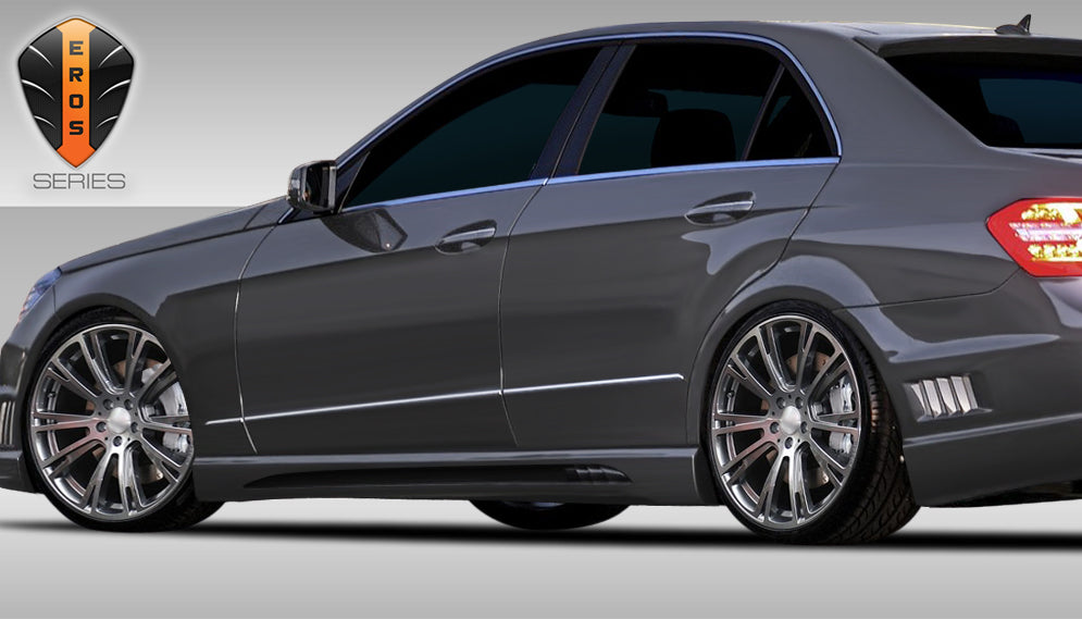 2010-2016 Mercedes E Class W212 Eros Version 1 Side Skirts Rocker Panels - 2 Piece