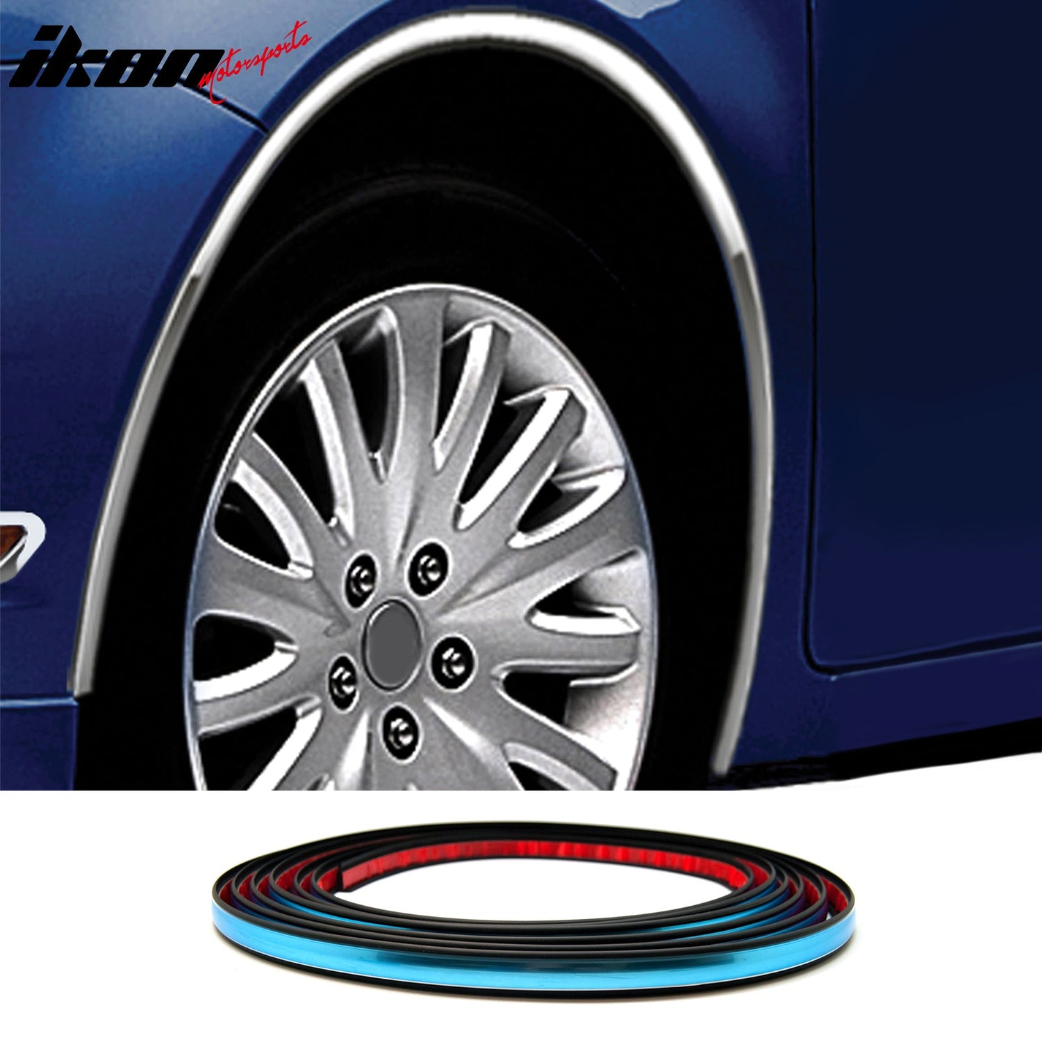 Universal 0.8X21 Chrome Fender Flare Wheel Protector Molding Edge Trim