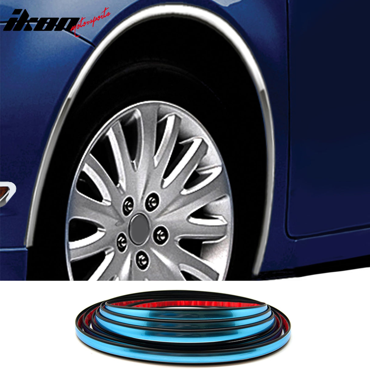 Universal 1.2X21 Chrome Fender Flare Wheel Protector Molding Edge Trim