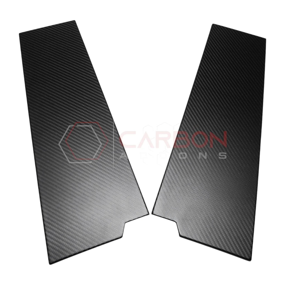 2021+ Ford Bronco 4-Door Real Dry Carbon Fiber B-Pillar Trim Covers (Glossy or Matte)