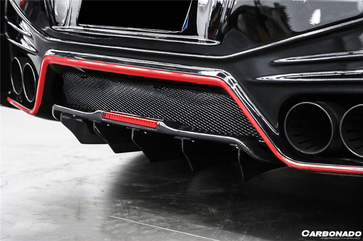 2012-2023 Nissan GTR R35 DBA EBA BKSS Style Carbon Fiber Rear Diffuser Canards