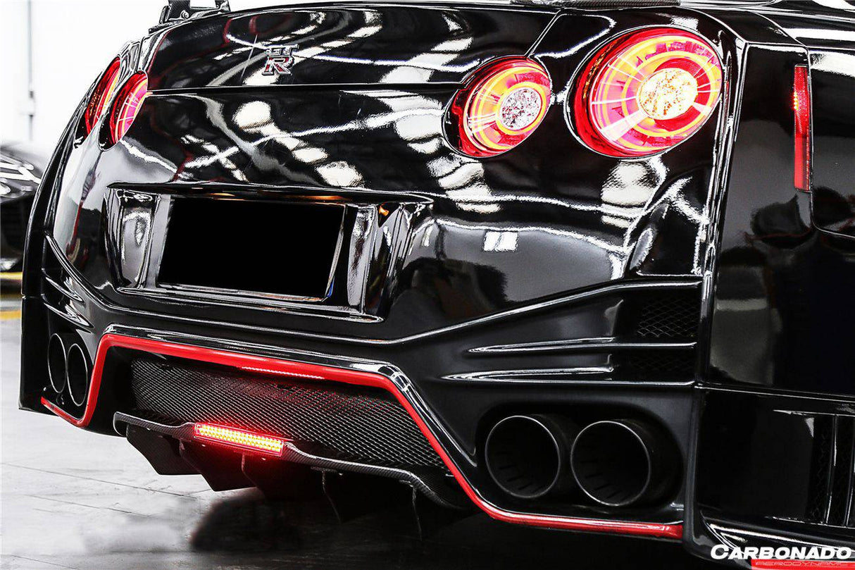 2012-2023 Nissan GTR R35 DBA EBA BKSS Style Carbon Fiber Rear Diffuser Canards