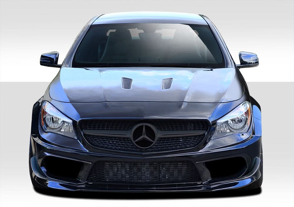 2014-2015 Mercedes CLA Class Black Series Look Wide Body Front Bumper Cover - 7 Piece - FRP