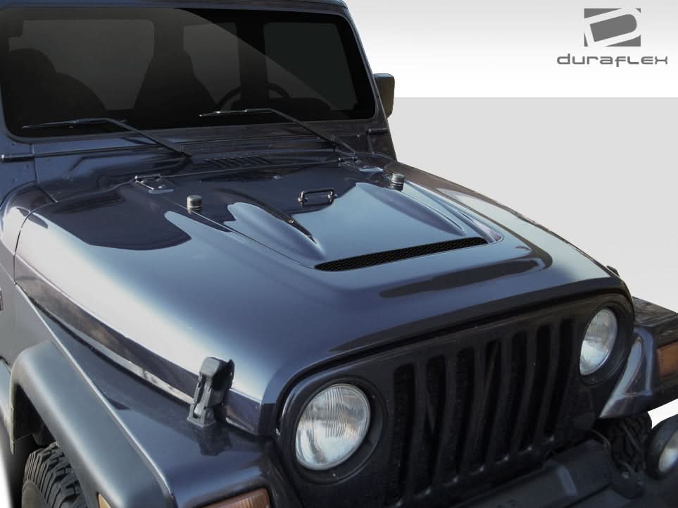 1997-2006 Jeep Wrangler Heat Reduction Style Hood - FRP