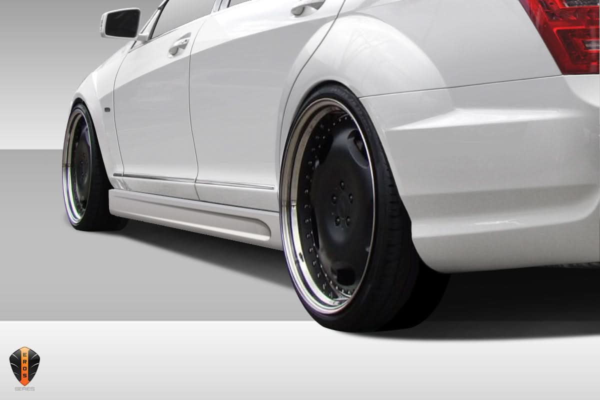 2007-2013 Mercedes S Class W221 Eros Version 3 Style Side Skirts - FRP