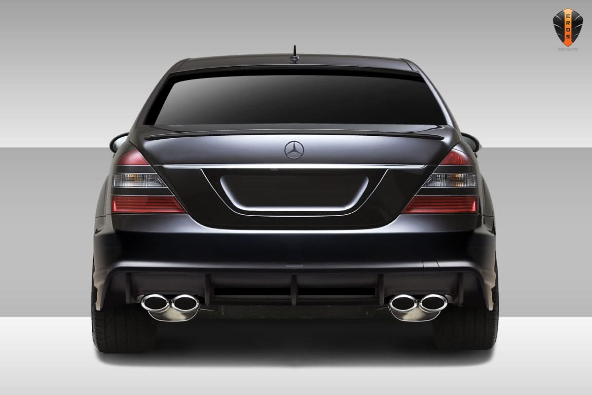 2007-2009 Mercedes S Class Eros Version 3 Style Rear Bumper Cover - FRP