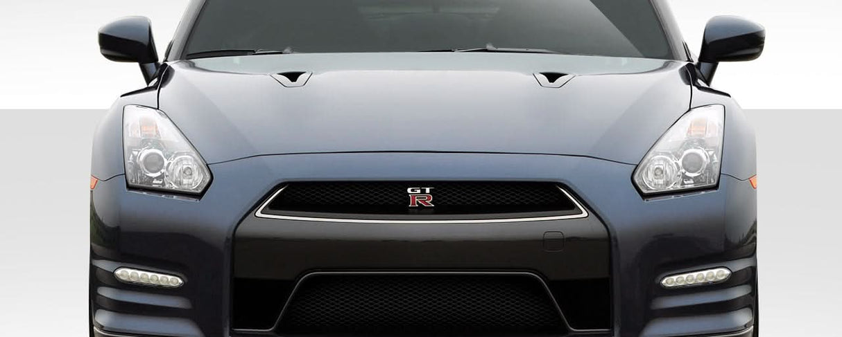 2009-2016 Nissan GT-R OEM Facelift Look Front Grille - FRP