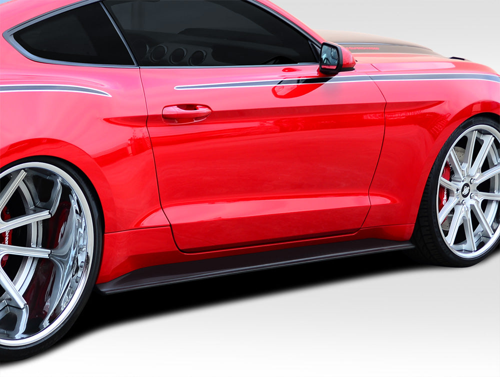 2015-2023 Ford Mustang GT Concept Style Side Skirt Splitters - FRP